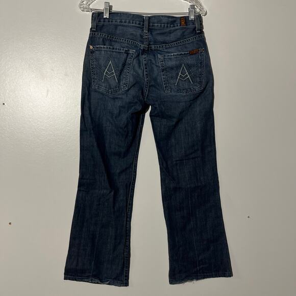 7 For All Mankind ‘A’ Pkt Bootcut Dark Washed Blue Denim Jeans Women’s Size 28 - Picture 4 of 7